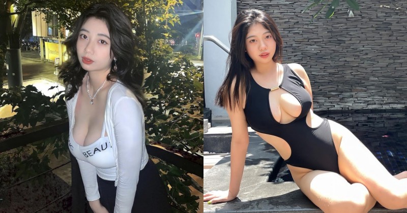 【蜗牛娱乐】輔大正妹學姊「劉霖霖」嗆辣又有料！挖洞泳裝秀「雪白豪乳」鄉民狂朝聖！