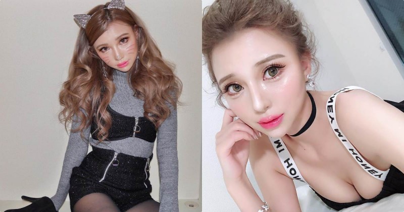 【蜗牛娱乐】日韓混血美乳正妹「眞瀬リリナ」，低胸裝讓「豐滿美乳」要蹦出！