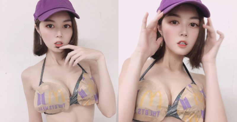【蜗牛娱乐】西瓜甜心「小玉」跟上流行穿起性感爆乳手工「防彈背心」