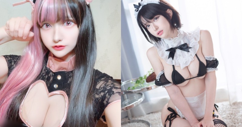 【蜗牛娱乐】兇兇甜心妹「女僕日PO出誘惑辣照」，穿爆乳裝幫你做家務！