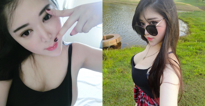 【蜗牛娱乐】側乳最高！巨乳正妹漫延溢出　細肩帶背心也擋不住的「超級乳量」！