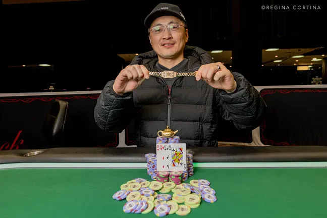 【EV 扑克】迟到半小时登场，连斩五位高手：王永爽横扫$3,000 PLO 六人桌夺下 2026WSOP 金手链