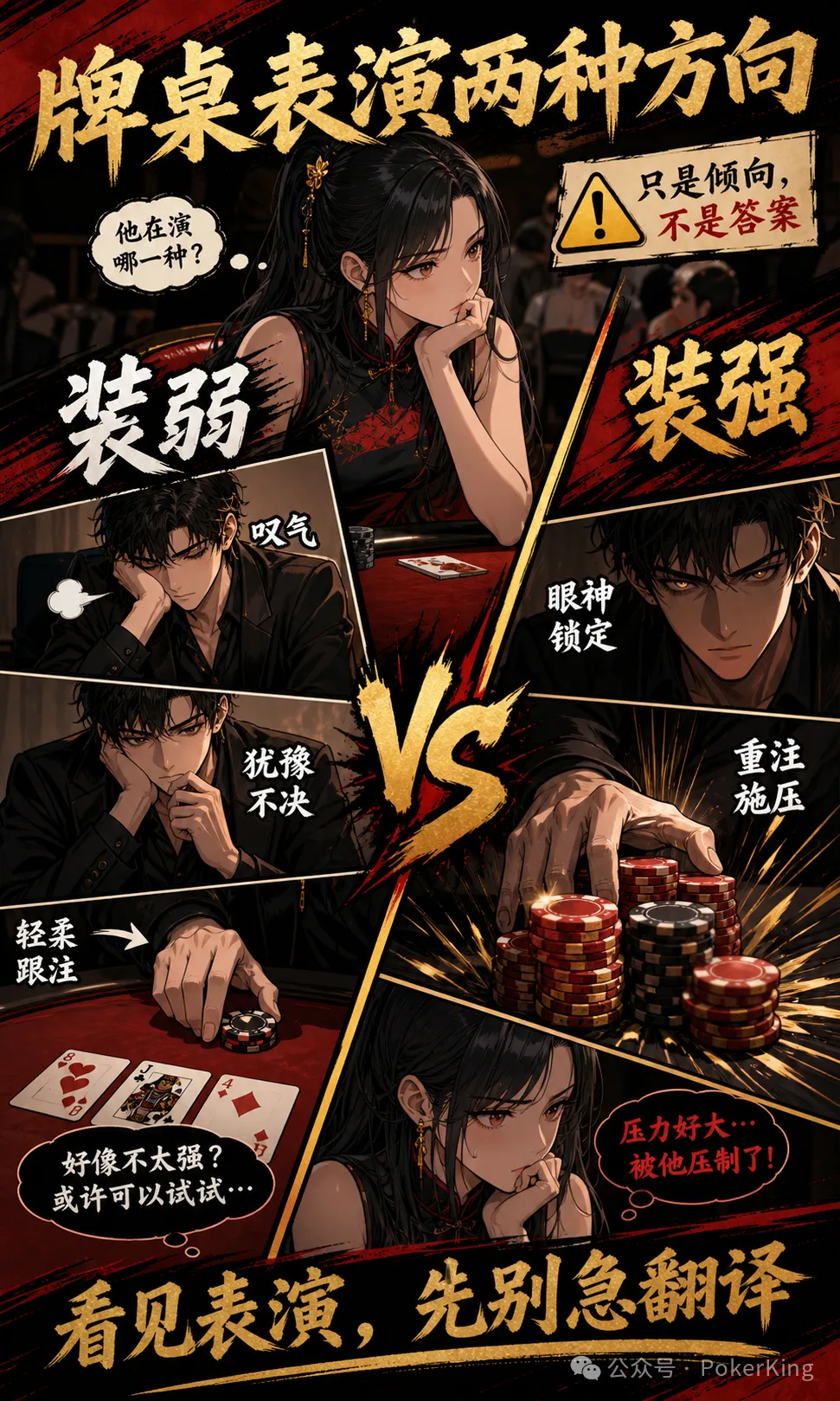 【EV 扑克】牌桌台词陷阱：“那我跟吧”到底是强是弱？先看基线再拆表演
