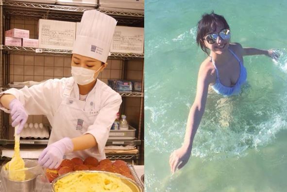【蜗牛娱乐】女糕點師顏值破表！穿白泳衣甜笑：想吃她的馬卡龍