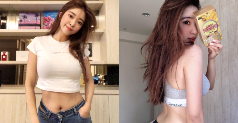 【蜗牛娱乐】健美空姐「Christy」白T頂出渾圓兩粒，「緊致腰線」直接辣翻男粉視覺！