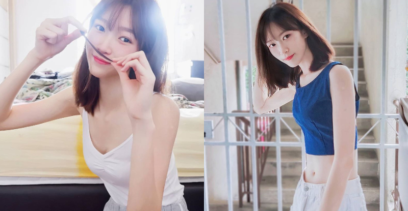 【蜗牛娱乐】清新鄰家妹「杏燕Monica」甜笑雙酒窩惹人戀愛，女友力狂噴男粉更愛幻想了！