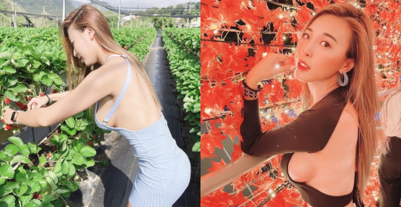 【蜗牛娱乐】草莓季來了！巨乳博士班學生「Bella 貝拉」大露渾圓側奶採草莓