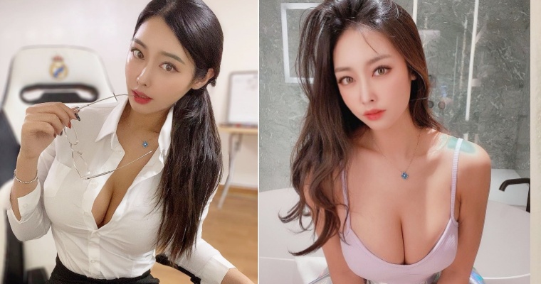 【蜗牛娱乐】誘惑系辣模 Eunhye「低胸福利」放好放滿！身體微微一傾，事業線深不可測