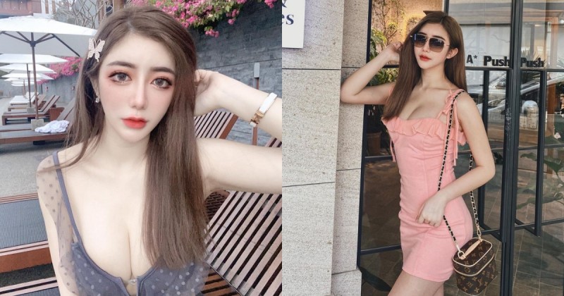 【蜗牛娱乐】超正美甲講師「天燈妹樂樂」，爆乳貼身小洋裝展現「Ｓ型好身材」！