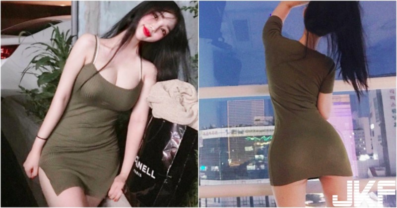 【蜗牛娱乐】這一定有Ｇ！「小臉大奶妹」胸前好大包！背面小短裙露「微笑屁股蛋」也好狂啊！