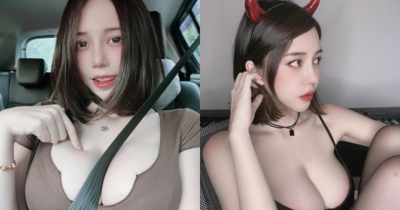 【蜗牛娱乐】車技一流女主播！「白嫩巨乳」緊夾安全帶，調皮吐舌：這樣夠安全嗎