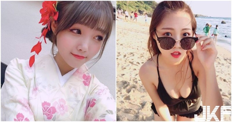 【蜗牛娱乐】高雄甜美正妹比基尼好兇啊！前傾時「渾圓深溝」立刻現形！