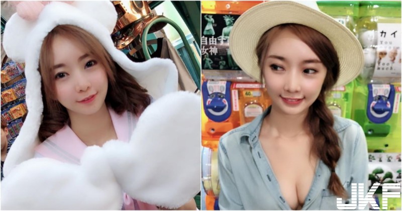 【蜗牛娱乐】甜美萌妹「優寶」迷人又可愛，無害外貌下竟有「深邃小溝」，難怪十萬多人淪陷啦～
