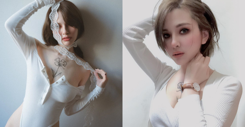 【蜗牛娱乐】採花就要這一朵！性感辣媽「古榕榕」白嫩雪乳撐出完美弧形，媚氣電眼讓人一秒被擄獲