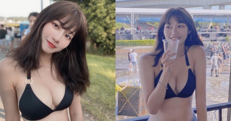 【蜗牛娱乐】人瘦又奶大！「清秀正妹」身形纖細卻很兇，表特熱議：嫁給我好嗎