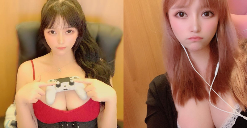 【蜗牛娱乐】巨乳妹「湯粉兒」化身行動手把架　讓男友放下電玩將她撲倒