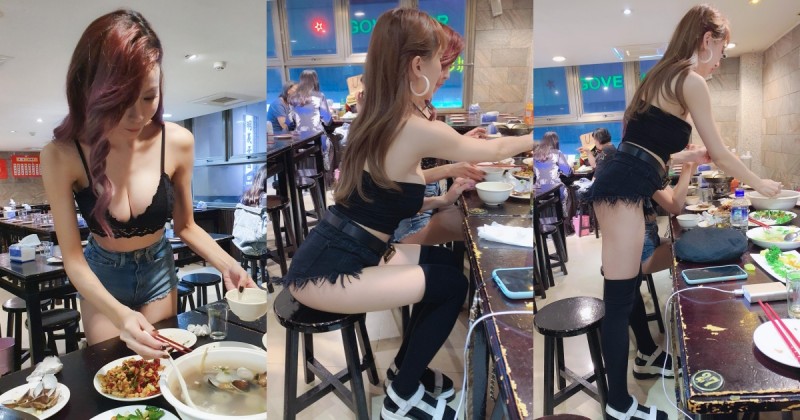 【蜗牛娱乐】台北熱炒店「超兇猛巨乳妹」E奶豪乳讓人無法專心！超洶湧「盛湯畫面」視角有夠害羞…