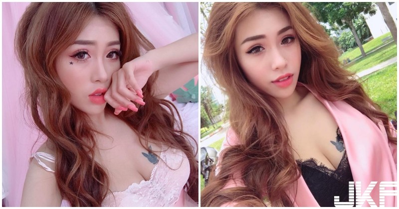 【蜗牛娱乐】豐唇尤物「吃餅乾畫面超誘人」，「爆奶超兇豪乳」讓人想變成胸口的刺青！