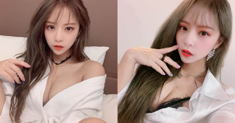 【蜗牛娱乐】正妹「諶多芬」拉低領口太誘人，超深V畫面好兇猛啊！