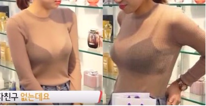 【蜗牛娱乐】大膽路人「透明薄衣」穿上街！「可愛乳形狀」外露明顯…一旁路人看了好害羞