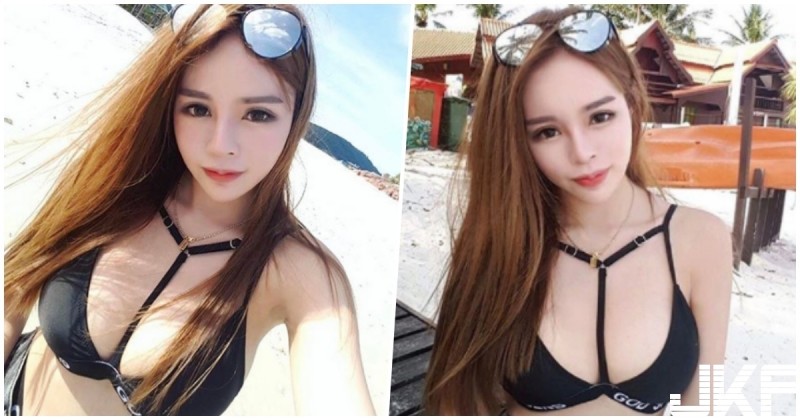 【蜗牛娱乐】爆乳辣妹「兇器超雄偉」，肩帶卡進深溝，畫面超噴血！