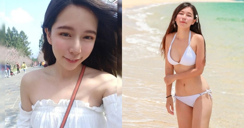 【蜗牛娱乐】清新甜美的「幼稚園正妹老師」，海邊玩耍穿比基尼有夠辣，家長都想陪上學啦！