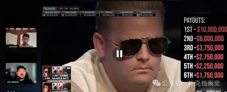 【EV 扑克】“这可能是我一生的遗憾”:WSOP 主赛第五名 Han Feng 复盘决赛桌最痛一手牌